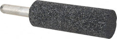 Grier Abrasives - 1" Head Diam x 3" Thickness, W224, Cylinder End, Aluminum Oxide Mounted Point - Blue, Medium Grade, 60 Grit, 24,740 RPM - Exact Tooling