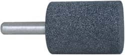 Grier Abrasives - 1-1/2" Head Diam x 2" Thickness, W239, Cylinder End, Aluminum Oxide Mounted Point - Blue, Medium Grade, 60 Grit, 25,470 RPM - Exact Tooling