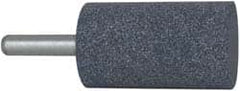 Grier Abrasives - 1-1/2" Head Diam x 2-1/2" Thickness, W240, Cylinder End, Aluminum Oxide Mounted Point - Blue, Medium Grade, 60 Grit, 21,000 RPM - Exact Tooling