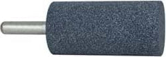 Grier Abrasives - 1-1/2" Head Diam x 3" Thickness, W241, Cylinder End, Aluminum Oxide Mounted Point - Blue, Medium Grade, 60 Grit, 18,000 RPM - Exact Tooling
