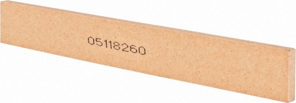 Norton - 120 Grit Aluminum Oxide Rectangular Roughing Stone - Fine Grade, 1" Wide x 8" Long x 1/4" Thick - Exact Tooling