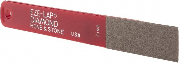 Eze Lap - Fine, 2" Length of Cut, Single End Diamond Hone - 600 Grit, 3/4" Wide x 3/16" High - Exact Tooling
