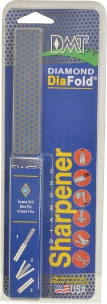 DMT - Coarse Grade, Diamond Whetstone Sharpener - 325 Grit, 45 Micron, Diamond Area 4.3" Long x 1" Wide, 9-1/2" Open Length, 5" Closed Length - Exact Tooling