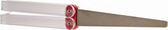 DMT - 9-1/2" OAL Fine Flat Sharpener Diamond File - 3/4" Wide x 1/16" Thick, 4 LOC, Red, 600 Grit - Exact Tooling