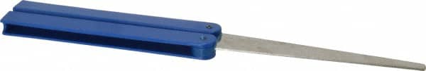 DMT - 9-1/2" OAL Coarse Flat Sharpener Diamond File - 3/4" Wide x 1/16" Thick, 4 LOC, Blue, 325 Grit - Exact Tooling