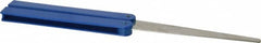 DMT - 9-1/2" OAL Coarse Flat Sharpener Diamond File - 3/4" Wide x 1/16" Thick, 4 LOC, Blue, 325 Grit - Exact Tooling