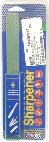 DMT - Extra Fine Grade, Diamond Whetsone Sharpener - 9 Micron, Diamond Area 4.3" Long x 1" Wide, 9-1/2" Open Length, 5" Closed Length - Exact Tooling