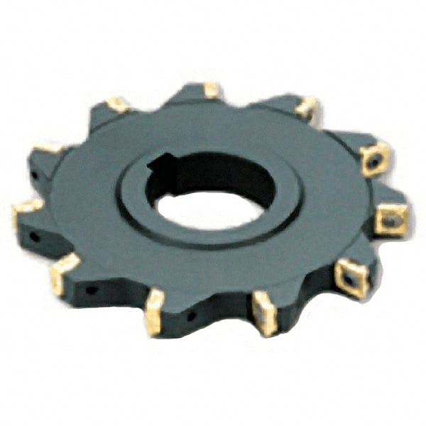 Iscar - Arbor Hole Connection, 0.3543" Cutting Width, 1.0236" Depth of Cut, 100mm Cutter Diam, 1.2598" Hole Diam, 9 Tooth Indexable Slotting Cutter - SSB Toolholder, S/Q/XPMT Insert - Exact Tooling