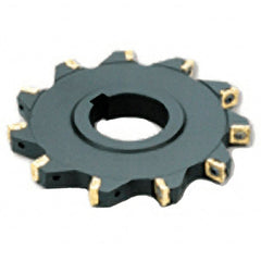 Iscar - Arbor Hole Connection, 0.3543" Cutting Width, 2.0472" Depth of Cut, 160mm Cutter Diam, 1.5748" Hole Diam, 13 Tooth Indexable Slotting Cutter - SSB Toolholder, S/Q/XPMT Insert - Exact Tooling