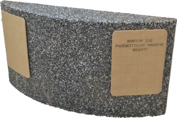 Norton - 11-1/4" Wide x 6" High x 2-1/4" Thick Grinding Segment - 30 Grit, Hardness F, Blue Print No. ME30777 - Exact Tooling