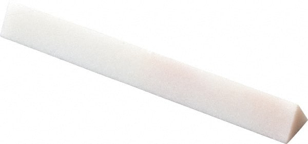 Norton - 3" Long x 3/8" Wide x 3/8" Thick, Novaculite Sharpening Stone - Triangle, Ultra Fine Grade - Exact Tooling