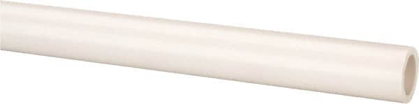 Made in USA - 1/2" Pipe, 5' Long PVC Unthreaded Plastic Pipe Nipple - 600 Max psi, 0.608" ID x 0.84" OD, Schedule 40, White - Exact Tooling