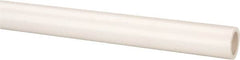 Made in USA - 1/2" Pipe, 5' Long PVC Unthreaded Plastic Pipe Nipple - 600 Max psi, 0.608" ID x 0.84" OD, Schedule 40, White - Exact Tooling