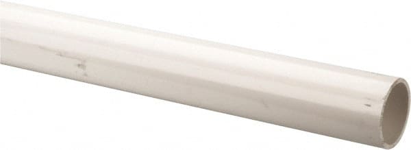 Made in USA - 2" Pipe, 5' Long PVC Unthreaded Plastic Pipe Nipple - 280 Max psi, 2.05" ID x 2-3/8" OD, Schedule 40, White - Exact Tooling