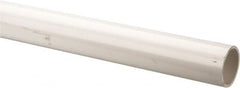 Made in USA - 2" Pipe, 5' Long PVC Unthreaded Plastic Pipe Nipple - 280 Max psi, 2.05" ID x 2-3/8" OD, Schedule 40, White - Exact Tooling