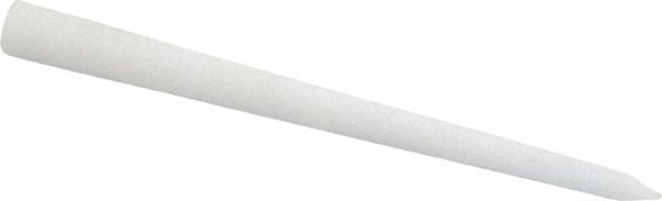 Norton - 3" Long x 1/4" Diam x 1/4" Thick, Novaculite Sharpening Stone - Round Tapered, Ultra Fine Grade - Exact Tooling