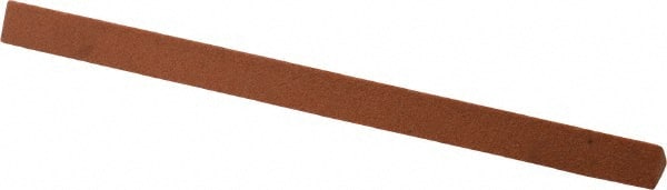 Norton - 4" Long x 1/4" Wide x 1/4" Thick, Aluminum Oxide Sharpening Stone - Triangle, Fine Grade - Exact Tooling