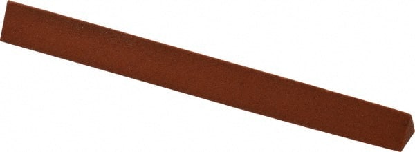Norton - 4" Long x 3/8" Wide x 3/8" Thick, Aluminum Oxide Sharpening Stone - Triangle, Fine Grade - Exact Tooling