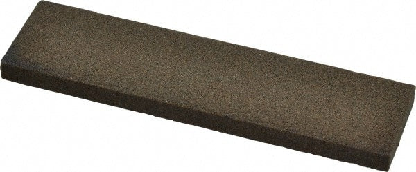 Norton - 4" Long x 1" Wide x 1/4" Thick, Aluminum Oxide Sharpening Stone - Rectangle, Coarse Grade - Exact Tooling