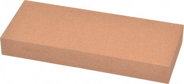 Norton - 5" Long x 2" Wide x 5/8" Thick, Aluminum Oxide Sharpening Stone - Rectangle, Medium Grade - Exact Tooling