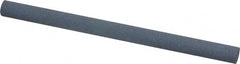 Norton - 4" Long x 1/4" Diam x 1/4" Thick, Silicon Carbide Sharpening Stone - Round, Fine Grade - Exact Tooling
