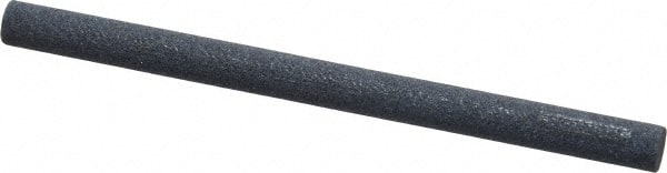 Norton - 4" Long x 1/4" Diam x 1/4" Thick, Silicon Carbide Sharpening Stone - Round, Medium Grade - Exact Tooling