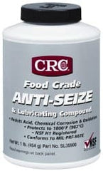 CRC - 16 oz Bottle High Temperature Anti-Seize Lubricant - Aluminum, -65 to 1,800°F, Opaque Off-White, Food Grade, Water Resistant - Exact Tooling