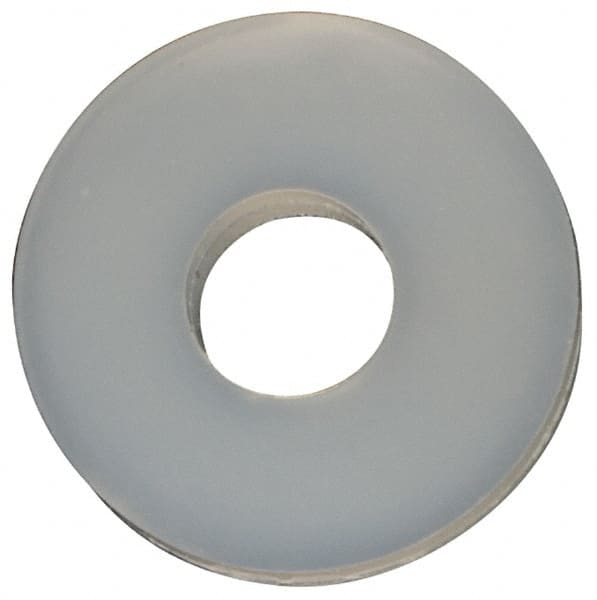 Made in USA - #2 Screw, Grade 6/6 Nylon Standard Flat Washer - 2.29mm ID x 1/4" OD, 0.81mm Thick - Exact Tooling