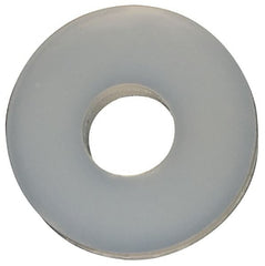 Made in USA - #2 Screw, Grade 6/6 Nylon Standard Flat Washer - 2.29mm ID x 1/4" OD, 0.81mm Thick - Exact Tooling