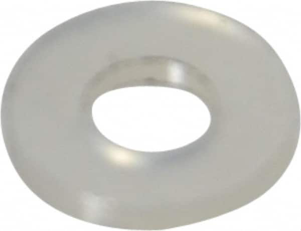 Made in USA - #4 Screw, Grade 6/6 Nylon Standard Flat Washer - 2.92mm ID x 1/4" OD, 0.81mm Thick - Exact Tooling