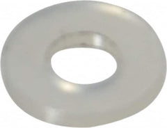 Made in USA - #4 Screw, Grade 6/6 Nylon Standard Flat Washer - 2.92mm ID x 1/4" OD, 0.81mm Thick - Exact Tooling