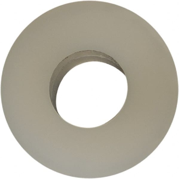 Made in USA - #6 Screw, Grade 6/6 Nylon Standard Flat Washer - 3.56mm ID x 5/16" OD, 1.57mm Thick - Exact Tooling