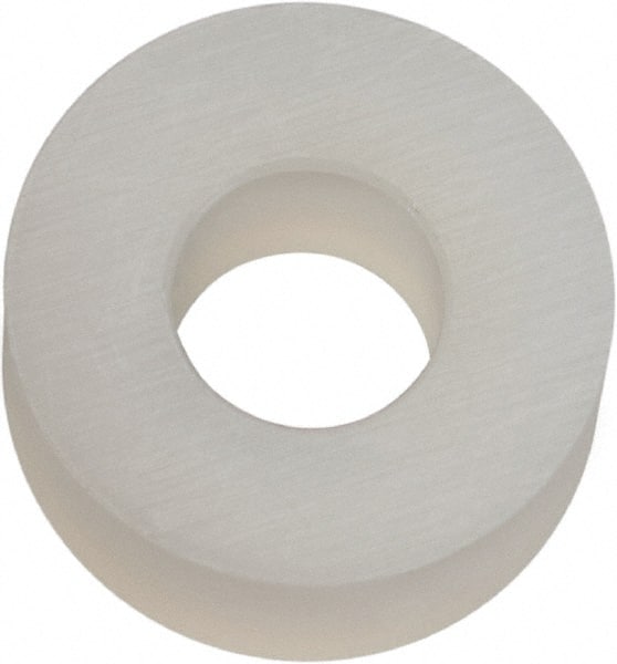 Made in USA - #6 Screw, Grade 6/6 Nylon Standard Flat Washer - 3.56mm ID x 5/16" OD, 3.18mm Thick - Exact Tooling