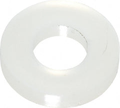 Made in USA - #8 Screw, Grade 6/6 Nylon Standard Flat Washer - 4.34mm ID x 3/8" OD, 1.57mm Thick - Exact Tooling