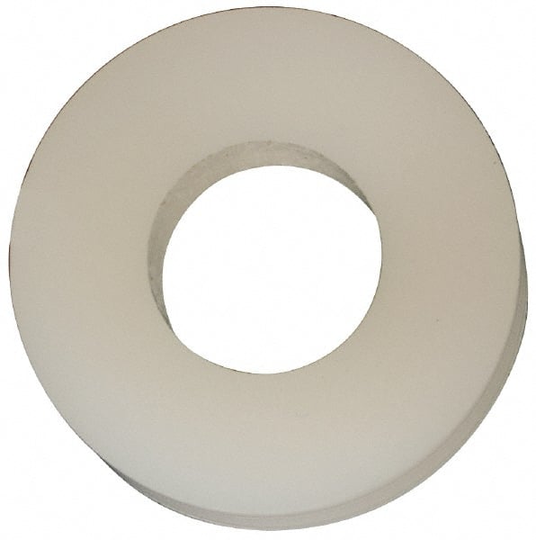 Made in USA - #8 Screw, Grade 6/6 Nylon Standard Flat Washer - 4.34mm ID x 3/8" OD, 2.36mm Thick - Exact Tooling