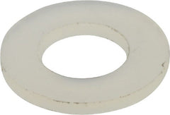 Made in USA - #10 Screw, Grade 6/6 Nylon Standard Flat Washer - 4.93mm ID x 3/8" OD, 0.81mm Thick - Exact Tooling