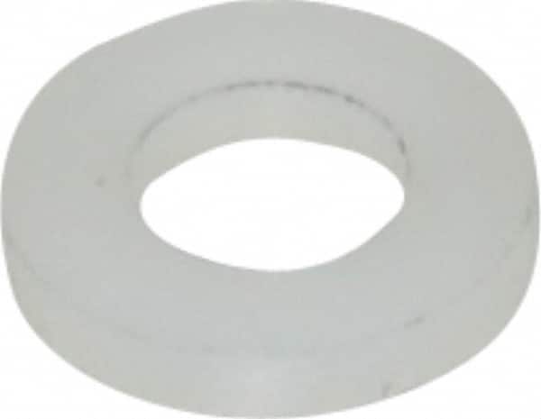 Made in USA - #10 Screw, Grade 6/6 Nylon Standard Flat Washer - 4.93mm ID x 3/8" OD, 1.57mm Thick - Exact Tooling