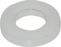 Made in USA - #10 Screw, Grade 6/6 Nylon Standard Flat Washer - 4.93mm ID x 3/8" OD, 1.57mm Thick - Exact Tooling