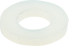 Made in USA - 1/4" Screw, Grade 6/6 Nylon Standard Flat Washer - 6.53mm ID x 1/2" OD, 1.57mm Thick - Exact Tooling