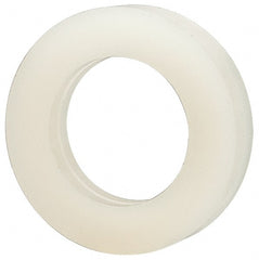 Made in USA - 3/8" Screw, Grade 6/6 Nylon Standard Flat Washer - 9.65mm ID x 5/8" OD, 3.18mm Thick - Exact Tooling