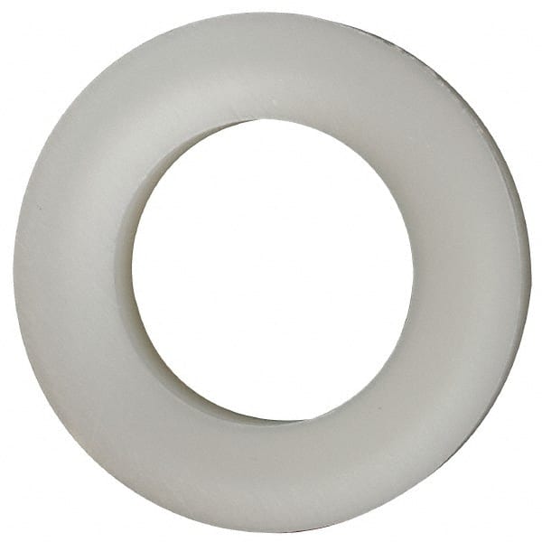 Made in USA - 7/16" Screw, Grade 6/6 Nylon Standard Flat Washer - 11.25mm ID x 3/4" OD, 3.18mm Thick - Exact Tooling