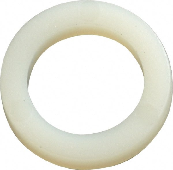 Made in USA - 1/2" Screw, Grade 6/6 Nylon Standard Flat Washer - 12.83mm ID x 3/4" OD, 3.18mm Thick - Exact Tooling