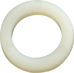 Made in USA - 1/2" Screw, Grade 6/6 Nylon Standard Flat Washer - 12.83mm ID x 3/4" OD, 3.18mm Thick - Exact Tooling