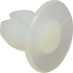Made in USA - 0.16" Hole Diam, 0.27" OAL, Split Shank, Nylon Panel Rivet - 0.24" Length Under Head, 0.13" Material Thickness, 11/32" Head Diam - Exact Tooling