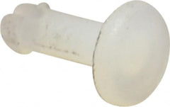 Made in USA - 0.08" Hole Diam, 19/64" OAL, Split Shank, Nylon Panel Rivet - 0.265" Length Under Head, 0.2" Material Thickness, 0.186" Head Diam - Exact Tooling