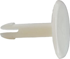 Made in USA - 0.18" Hole Diam, 7/8" OAL, Split Shank, Nylon Panel Rivet - 0.816" Length Under Head, 0.636" Material Thickness, 3/4" Head Diam - Exact Tooling