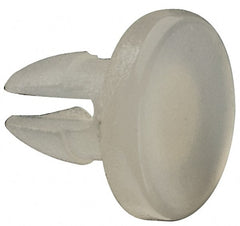 Made in USA - 0.09" Hole Diam, 0.179" OAL, Split Shank, Nylon Panel Rivet - 0.141" Length Under Head, 0.066" Material Thickness, 3/16" Head Diam - Exact Tooling