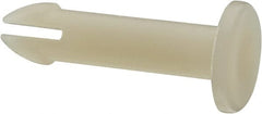 Made in USA - 0.18" Hole Diam, 7/8" OAL, Split Shank, Nylon Panel Rivet - 0.816" Length Under Head, 0.636" Material Thickness, 3/8" Head Diam - Exact Tooling
