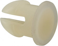 Made in USA - 0.255" Hole Diam, 0.415" OAL, Split Shank, Nylon Panel Rivet - 0.382" Length Under Head, 0.197" Material Thickness, 11/32" Head Diam - Exact Tooling