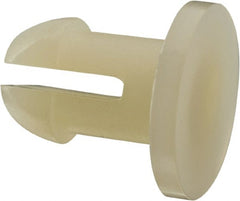 Made in USA - 0.24" Hole Diam, 0.46" OAL, Split Shank, Nylon Panel Rivet - 0.418" Length Under Head, 0.276" Material Thickness, 29/64" Head Diam - Exact Tooling
